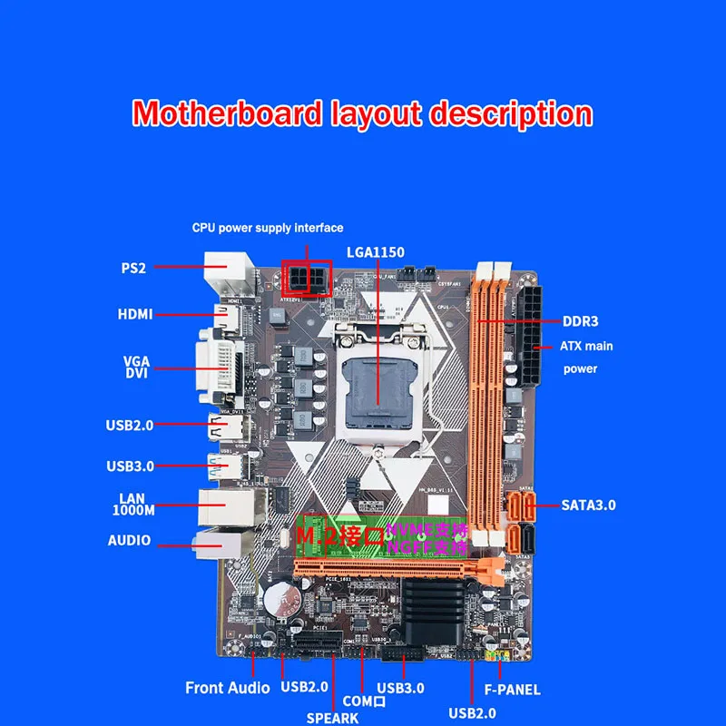 B85 CPU Motherboard LGA 1150 16G DDR3 Desktop Mainboard USB 3.0 SATA III For intel Croe I3 I5 I7 MicroATX Dual Channel placa mae
B85 CPU Motherboard LGA 1150 16G DDR3 Desktop Mainboard USB 3.0 SATA III For intel Croe I3 I5 I7 MicroATX Dual Channel placa mae