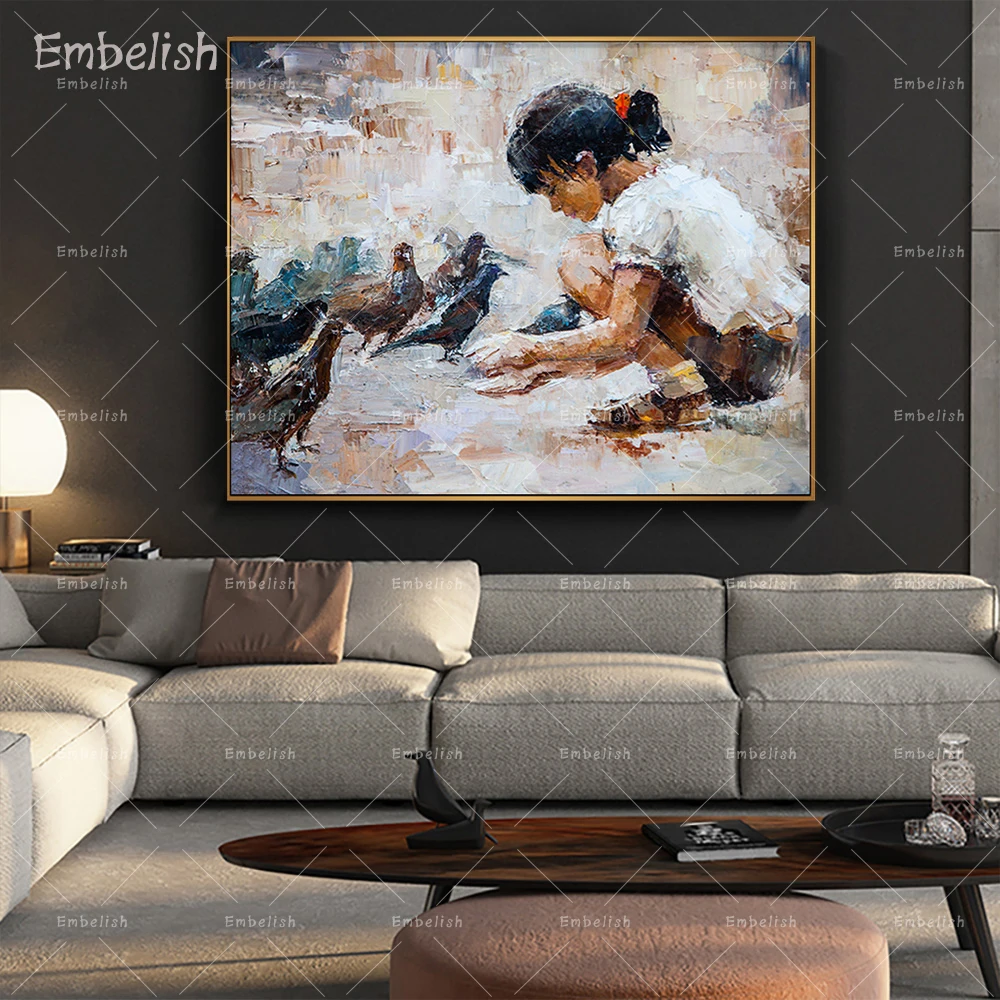 Embelish 1 Pieces Girl Feeding Pigeon Birds Modern Home Decor Wall Pictures For Living Room Bedroom HD Canvas Paintings Posters
Embelish 1 Pieces Girl Feeding Pigeon Birds Modern Home Decor Wall Pictures For Living Room Bedroom HD Canvas Paintings Posters