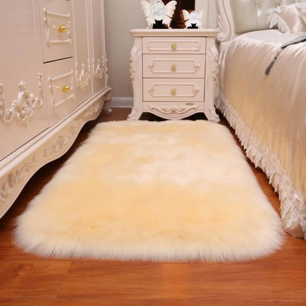 Artificial Plush Soft Sheepskin Bedroom Carpet Imitation Wool Pad Long Hair Bedside Mat Sofa Cushion Rugs Living Room Fur Carpet
Artificial Plush Soft Sheepskin Bedroom Carpet Imitation Wool Pad Long Hair Bedside Mat Sofa Cushion Rugs Living Room Fur Carpet