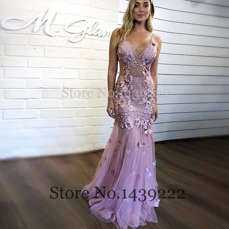 Lilac Sexy Mermaid V Neck Evening Dresses Prom Lace Appliques Arabic Vestidos De Fiesta De Noche Robe De Soiree Plus Size
Lilac Sexy Mermaid V Neck Evening Dresses Prom Lace Appliques Arabic Vestidos De Fiesta De Noche Robe De Soiree Plus Size