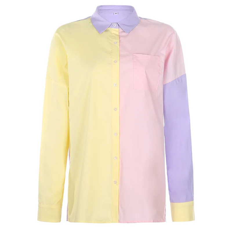 SIDDONS Women Blouses Turn-down Collar Autumn Shirts Women Vintage Oversized Blouse Patchwork Purple Shirt Button Up Casual Tops
SIDDONS Women Blouses Turn-down Collar Autumn Shirts Women Vintage Oversized Blouse Patchwork Purple Shirt Button Up Casual Tops