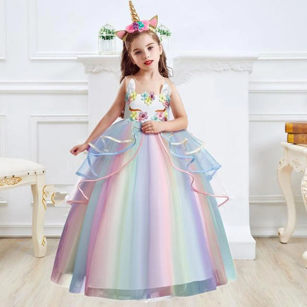 Girls Kids Unicorn Cosplay Dress for Children Rainbow Unicorn Sleeveless Wedding and Birthday Party Flower Princess Costume Kids
Girls Kids Unicorn Cosplay Dress for Children Rainbow Unicorn Sleeveless Wedding and Birthday Party Flower Princess Costume Kids