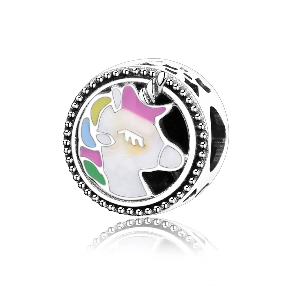 Бусины-подвески с эмалью в виде животных, серебро 100% дюйма 
Бусины-подвески с эмалью в виде животных, серебро 100% дюйма