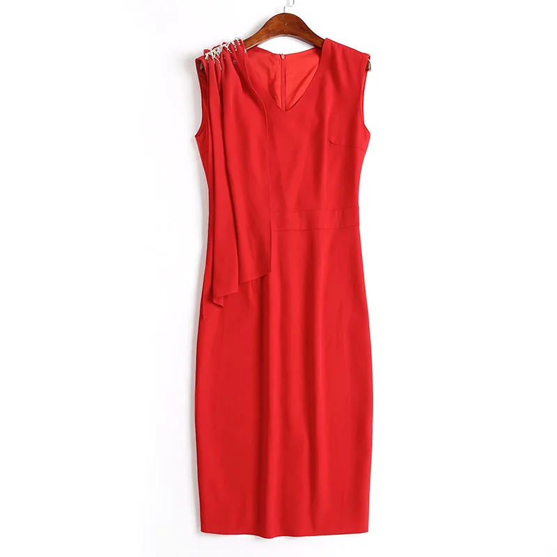 De Festa Vestidos 2021 Summer Party Cocktail Women V-Neck Beading Ruffle Deco Sleeveless Bodycon Sheath Dress Sexy Red Club Wear
De Festa Vestidos 2021 Summer Party Cocktail Women V-Neck Beading Ruffle Deco Sleeveless Bodycon Sheath Dress Sexy Red Club Wear