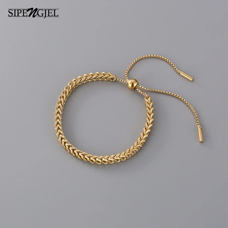 SIPENGJEL Fashion Stainless Steel Link Chain Bracelets On Hand Hip Hop Adjustable Bracelets For Women Man Jewelry Accessories
SIPENGJEL Fashion Stainless Steel Link Chain Bracelets On Hand Hip Hop Adjustable Bracelets For Women Man Jewelry Accessories