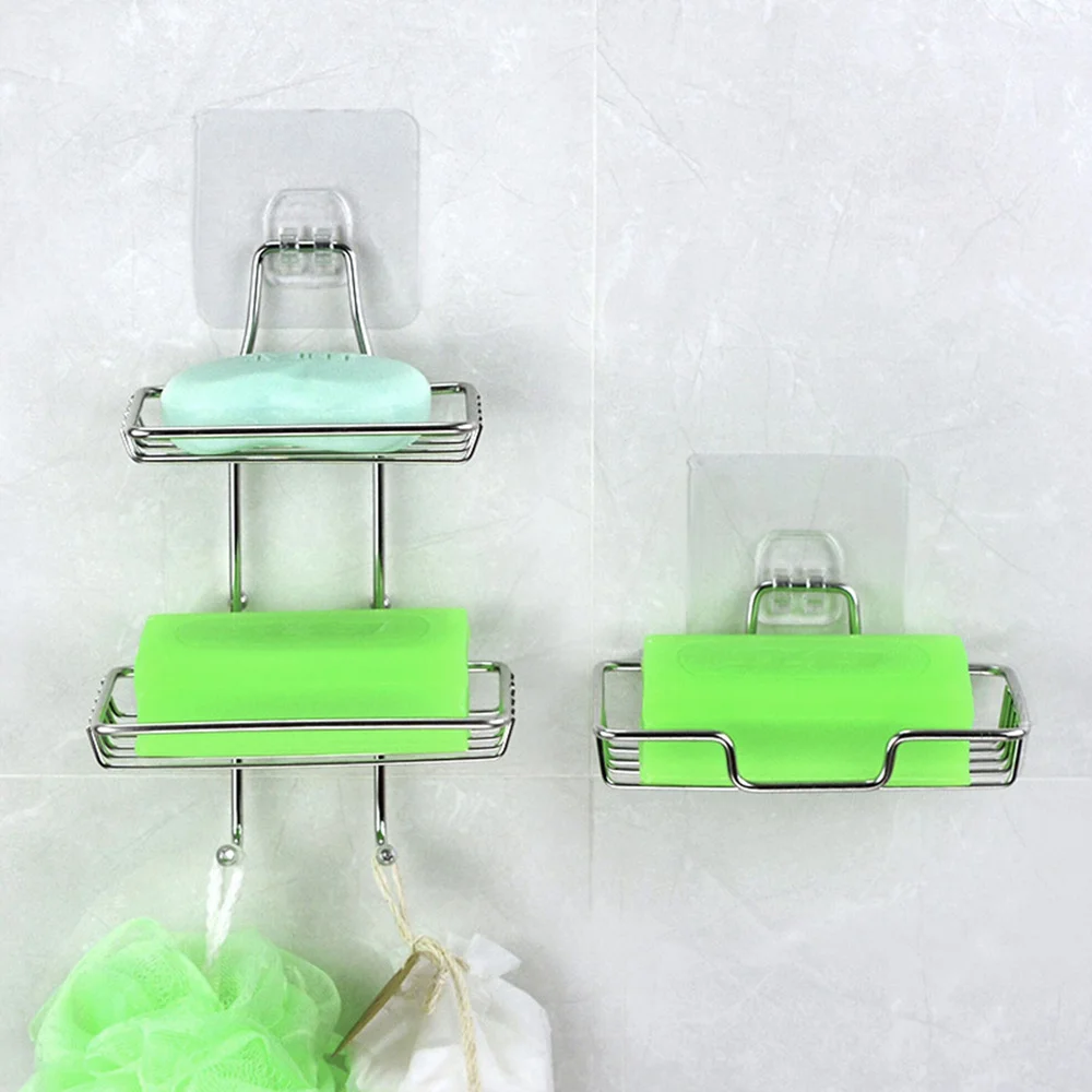 2pcs Stainless Steel Soap Rack Wall Mounted Soap Storage Shelf Punch Free Soap Rack Draining Soap Holder (2pcs Single-layer Soap
2pcs Stainless Steel Soap Rack Wall Mounted Soap Storage Shelf Punch Free Soap Rack Draining Soap Holder (2pcs Single-layer Soap