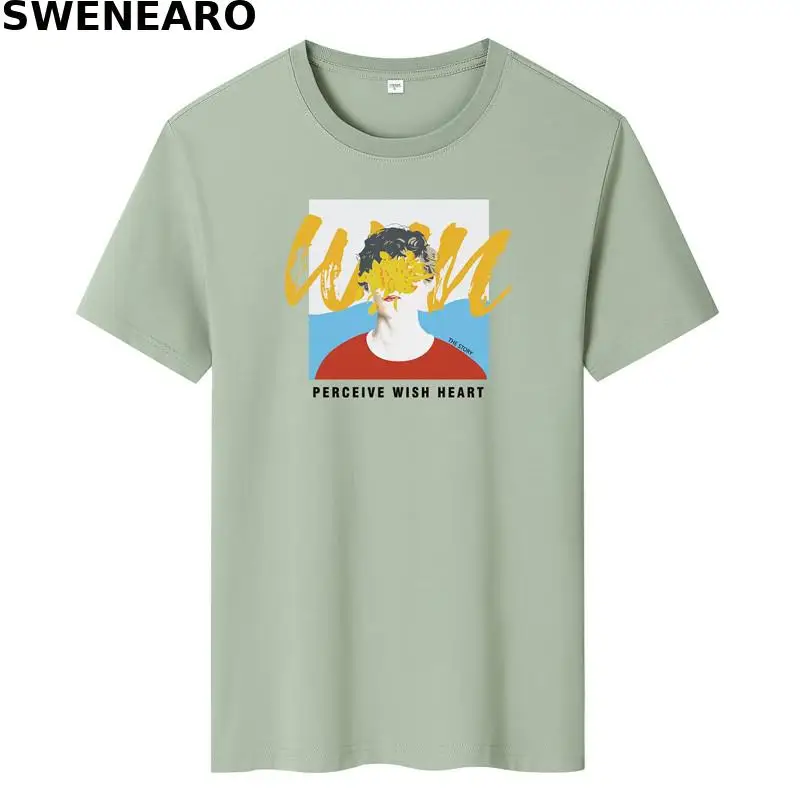 SWENEARO 2021 new summer T-shirt men's 100% cotton chrysanthemum print T-shirt men's casual O-neck short-sleeved brand T-shirt
SWENEARO 2021 new summer T-shirt men's 100% cotton chrysanthemum print T-shirt men's casual O-neck short-sleeved brand T-shirt