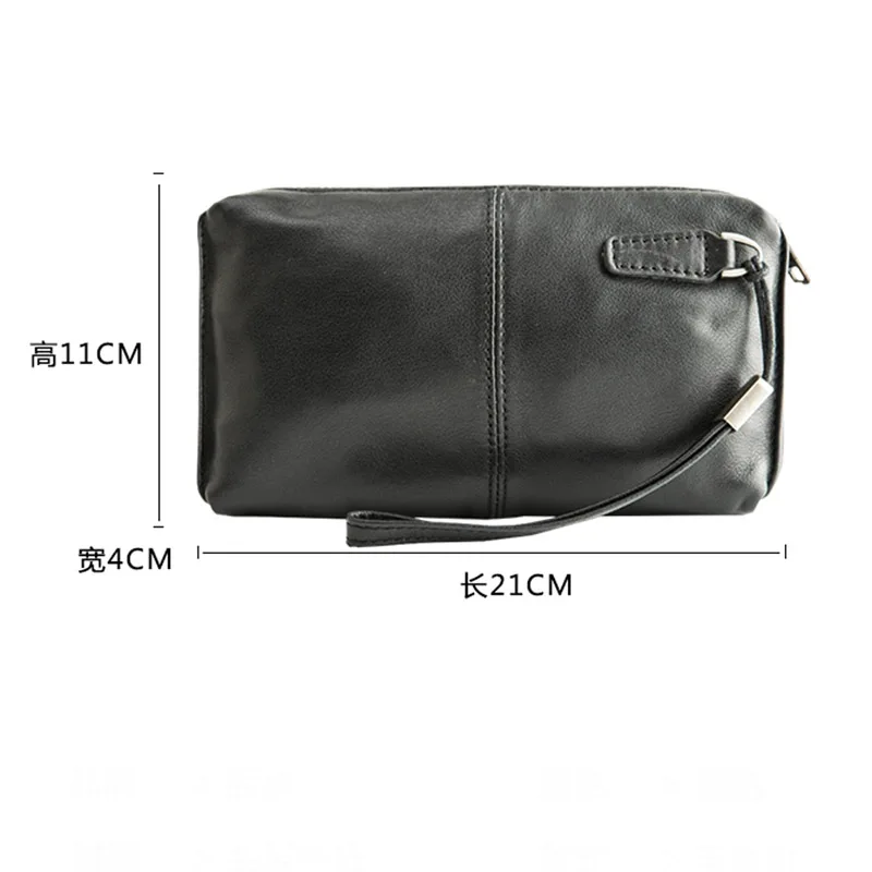 Genuine leather handbag men's soft leather retro casual long wallet men's first layer cowhide zipper wallet mobile phone bag fem 
Genuine leather handbag men's soft leather retro casual long wallet men's first layer cowhide zipper wallet mobile phone bag fem