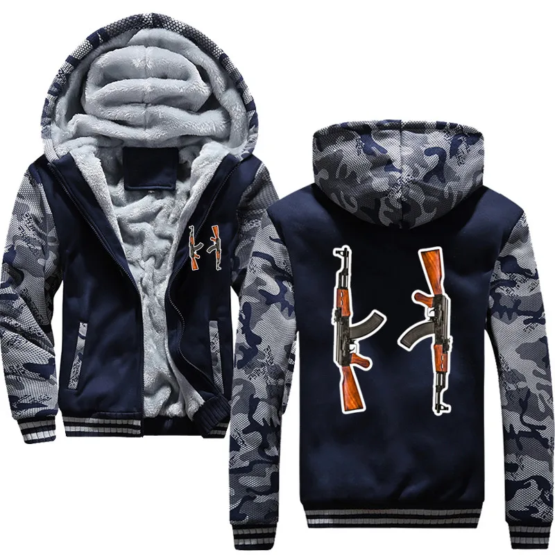 AK47 Winter Men's Hoodies Fleece Warm Hood Thick Parka Velvet Windproof Coats Sweatshirts Hoodies Zipper Men Hoodie Jacket
AK47 Winter Men's Hoodies Fleece Warm Hood Thick Parka Velvet Windproof Coats Sweatshirts Hoodies Zipper Men Hoodie Jacket