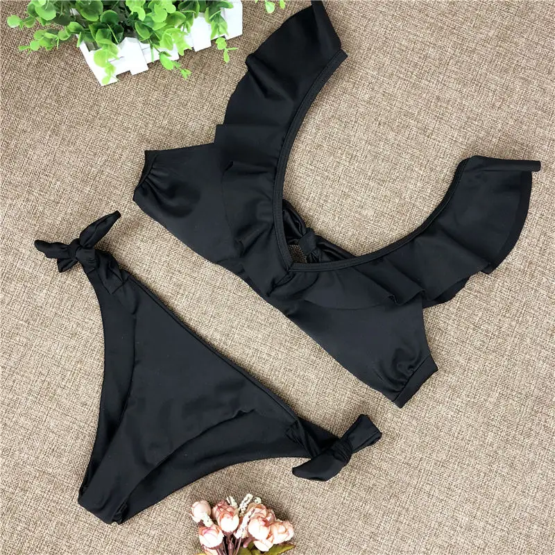 ZPDWT Solid Swimsuit Girl Bikini Flouncing Swimwear Women Two Piece Bathing Suit Beachwear Biquini Plavky Black Green Red Orange
ZPDWT Solid Swimsuit Girl Bikini Flouncing Swimwear Women Two Piece Bathing Suit Beachwear Biquini Plavky Black Green Red Orange