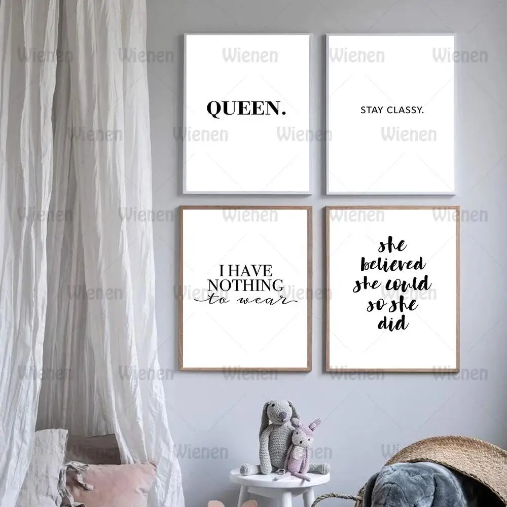Feminism Canvas Poster and Print Queen Stay Classy She Believed She Could So She Did Wall Art Canvas Painting Poster On The Wall
Feminism Canvas Poster and Print Queen Stay Classy She Believed She Could So She Did Wall Art Canvas Painting Poster On The Wall