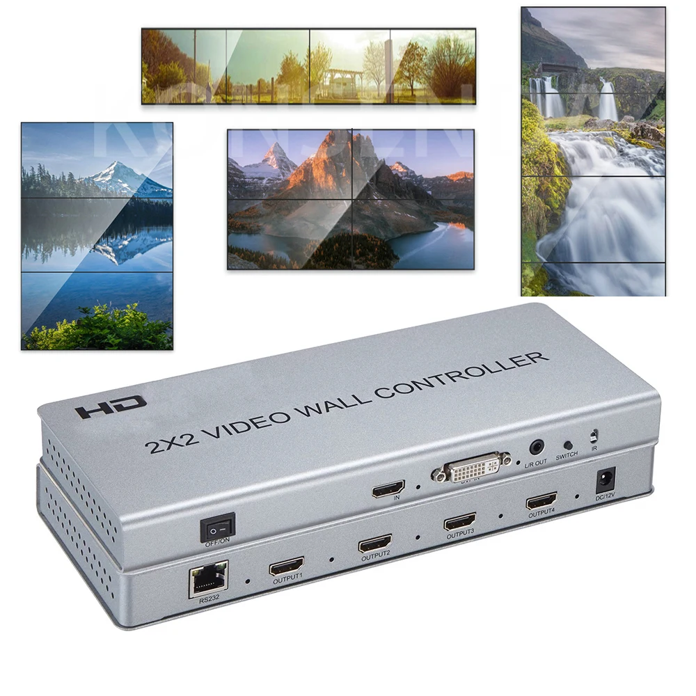 Настенный видеоконтроллер DVI HDMI 2x2 1080P процессор для сращивания монитора