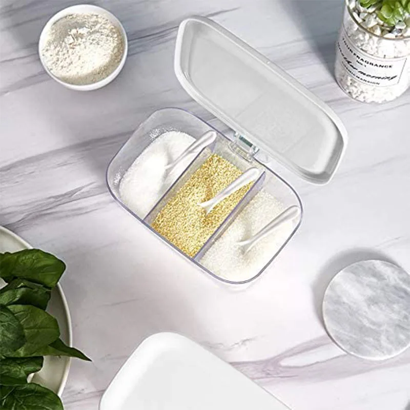 Creative Plastic Trinity Suit Kitchen Salt Shaker Gadget Sets Spice Jar Rack Spice Organizer Transparency Seasoning Box With Lid
Creative Plastic Trinity Suit Kitchen Salt Shaker Gadget Sets Spice Jar Rack Spice Organizer Transparency Seasoning Box With Lid