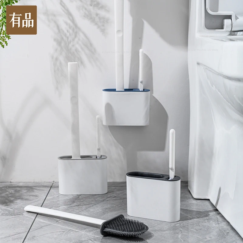 Youpin Toilet Brush Water Leak Proof with Base Silicone Wc Flat Head Flexible Soft Bristles Brush with Holder Set Tools
Youpin Toilet Brush Water Leak Proof with Base Silicone Wc Flat Head Flexible Soft Bristles Brush with Holder Set Tools
