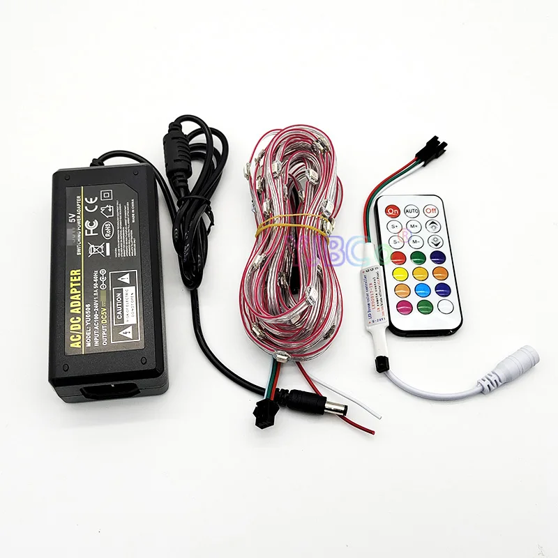 50 шт. предварительно Паяные WS2812B светодиодный теплоотвод набор 5050 RGB 10 см снятие