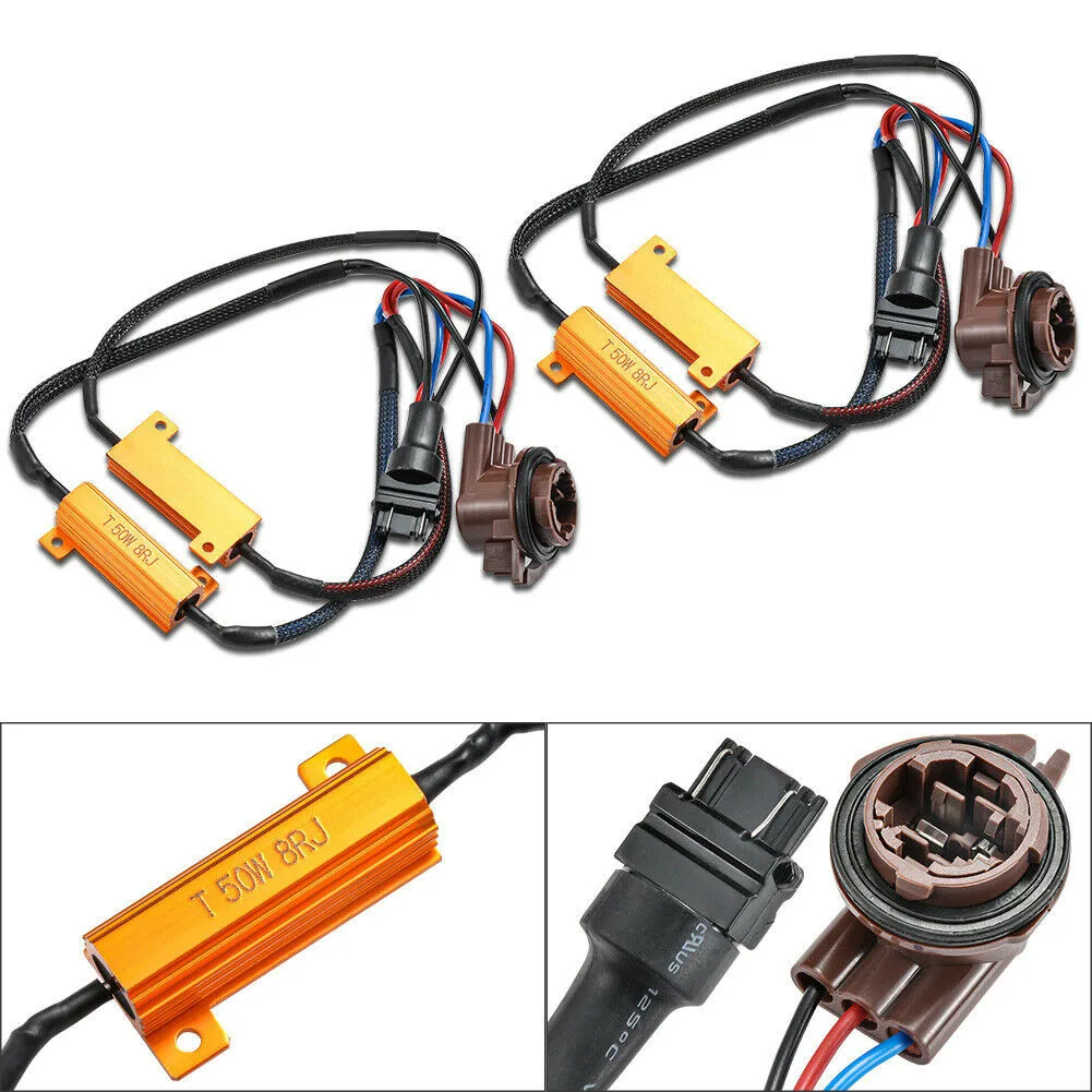 2 Pcs Flash Load Resistor Front LED Turn Signal 50W 8 ohm LED Resistor Long Lasting High Quality Aluminium Alloy Heat Sink
2 Pcs Flash Load Resistor Front LED Turn Signal 50W 8 ohm LED Resistor Long Lasting High Quality Aluminium Alloy Heat Sink