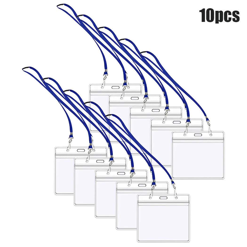 10Pcs 10*11.5cm Waterproof Plastic ID Card Protectors Clear Vinyl Employee's Card Cover Lanyard Drop Shipping
10Pcs 10*11.5cm Waterproof Plastic ID Card Protectors Clear Vinyl Employee's Card Cover Lanyard Drop Shipping