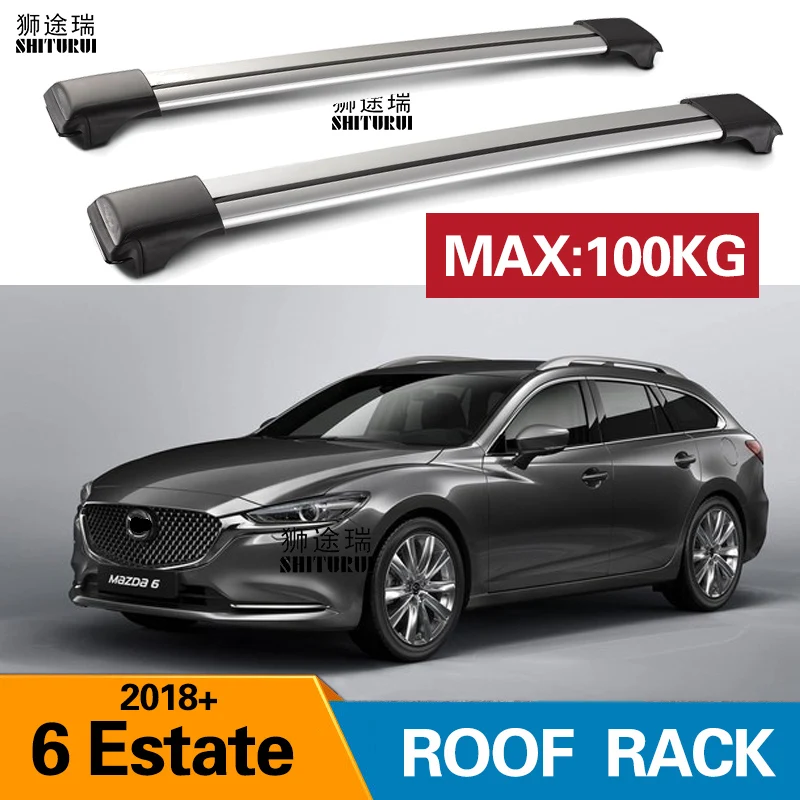 2 шт. бруски на крышу для MAZDA 6 Estate 2002-2020 боковые из алюминиевого сплава поперечные