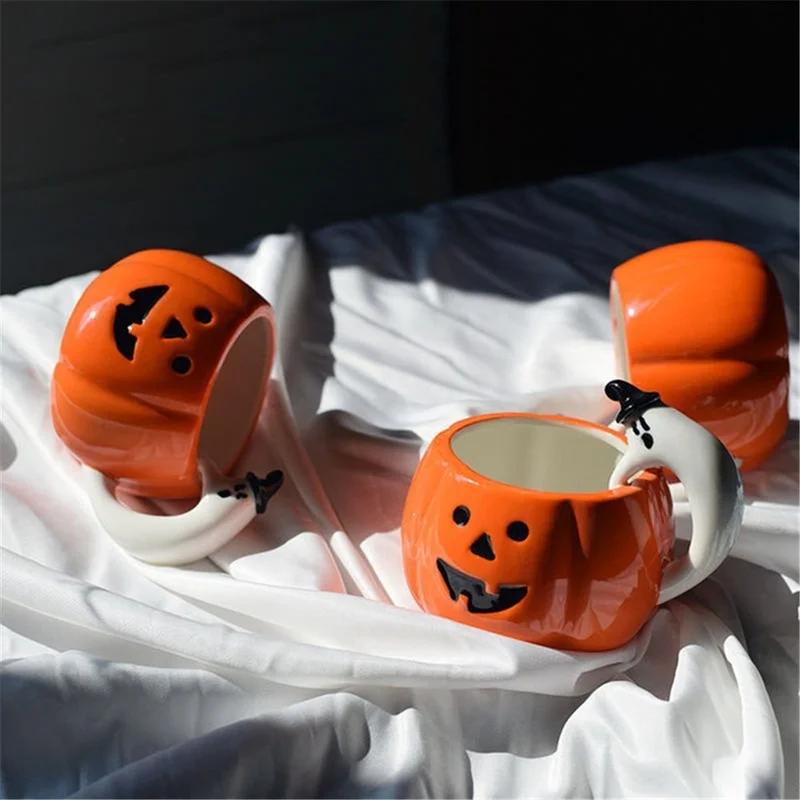 3D Halloween Pumpkin Mug Ceramic Coffee Milk Cup Ceramics with Handle Theme Party Gift for Kids Drinking Cups Kitchen Drinkware
3D Halloween Pumpkin Mug Ceramic Coffee Milk Cup Ceramics with Handle Theme Party Gift for Kids Drinking Cups Kitchen Drinkware