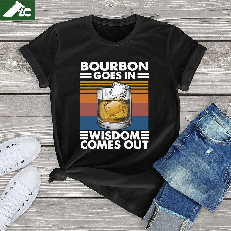 100 cotton women t shirt Glass Cup Bourbon Goes In Wisdom Comes Out print harajuku women's Shirt fashion girls clothes tee tops
100 cotton women t shirt Glass Cup Bourbon Goes In Wisdom Comes Out print harajuku women's Shirt fashion girls clothes tee tops
