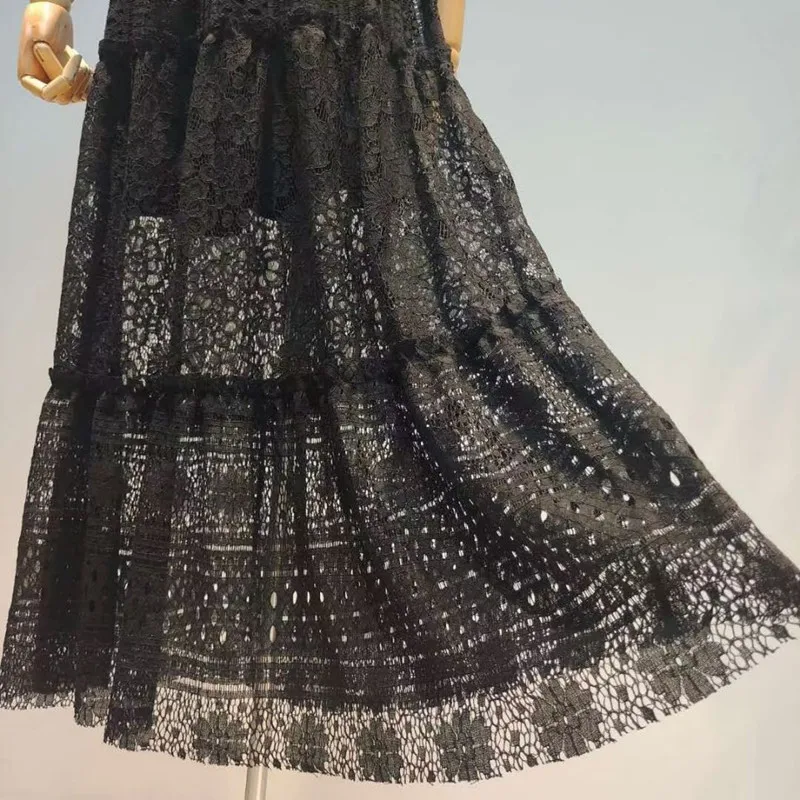 Summer mesh lace embroidery hollow ruffled pleated long dress 2021New summer women's fashion belt big hem Puff skirt Bing XL
Summer mesh lace embroidery hollow ruffled pleated long dress 2021New summer women's fashion belt big hem Puff skirt Bing XL