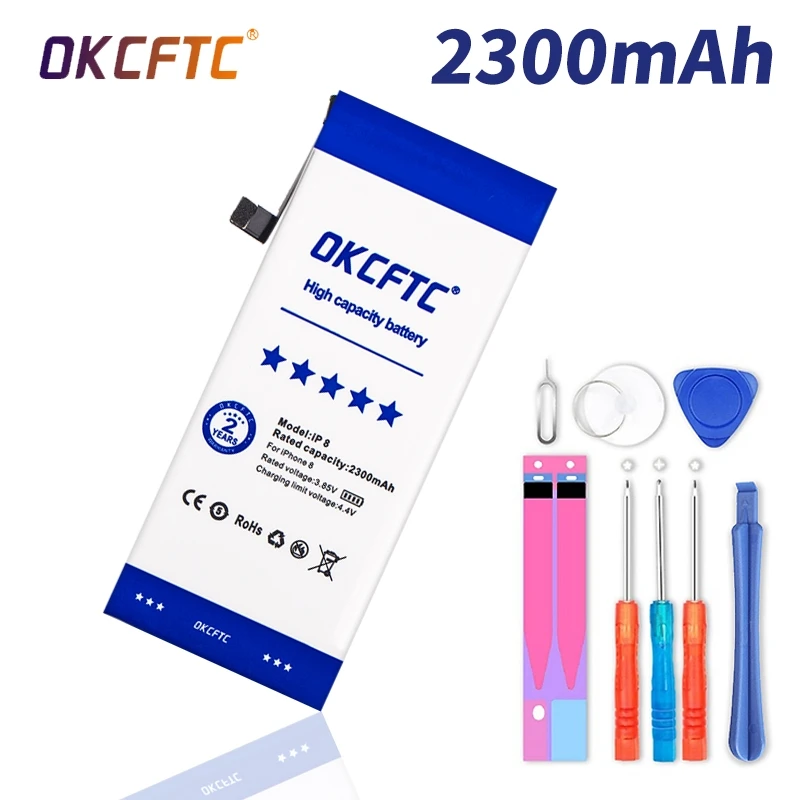 2300mAh Phone Battery For iPhone 8 Original Capacity Bateria Replacement Batterie
2300mAh Phone Battery For iPhone 8 Original Capacity Bateria Replacement Batterie