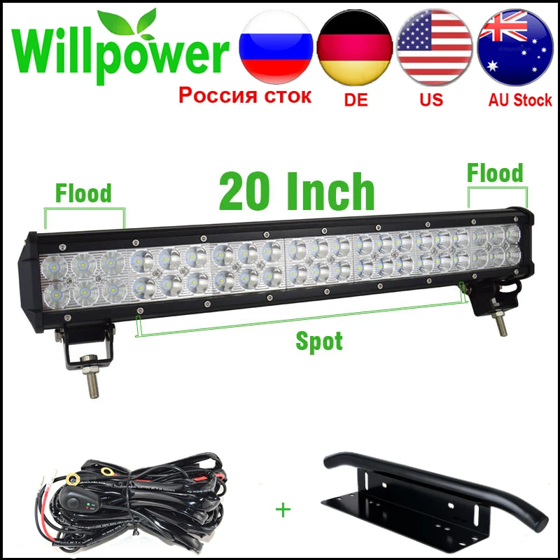 Hot Sale Combo Beam 20 inch 126w Offroad LED Light Bar Work Light 4x4 Car LED Light Bar 12v Wire Harness With Light Bar Bracket
Hot Sale Combo Beam 20 inch 126w Offroad LED Light Bar Work Light 4x4 Car LED Light Bar 12v Wire Harness With Light Bar Bracket