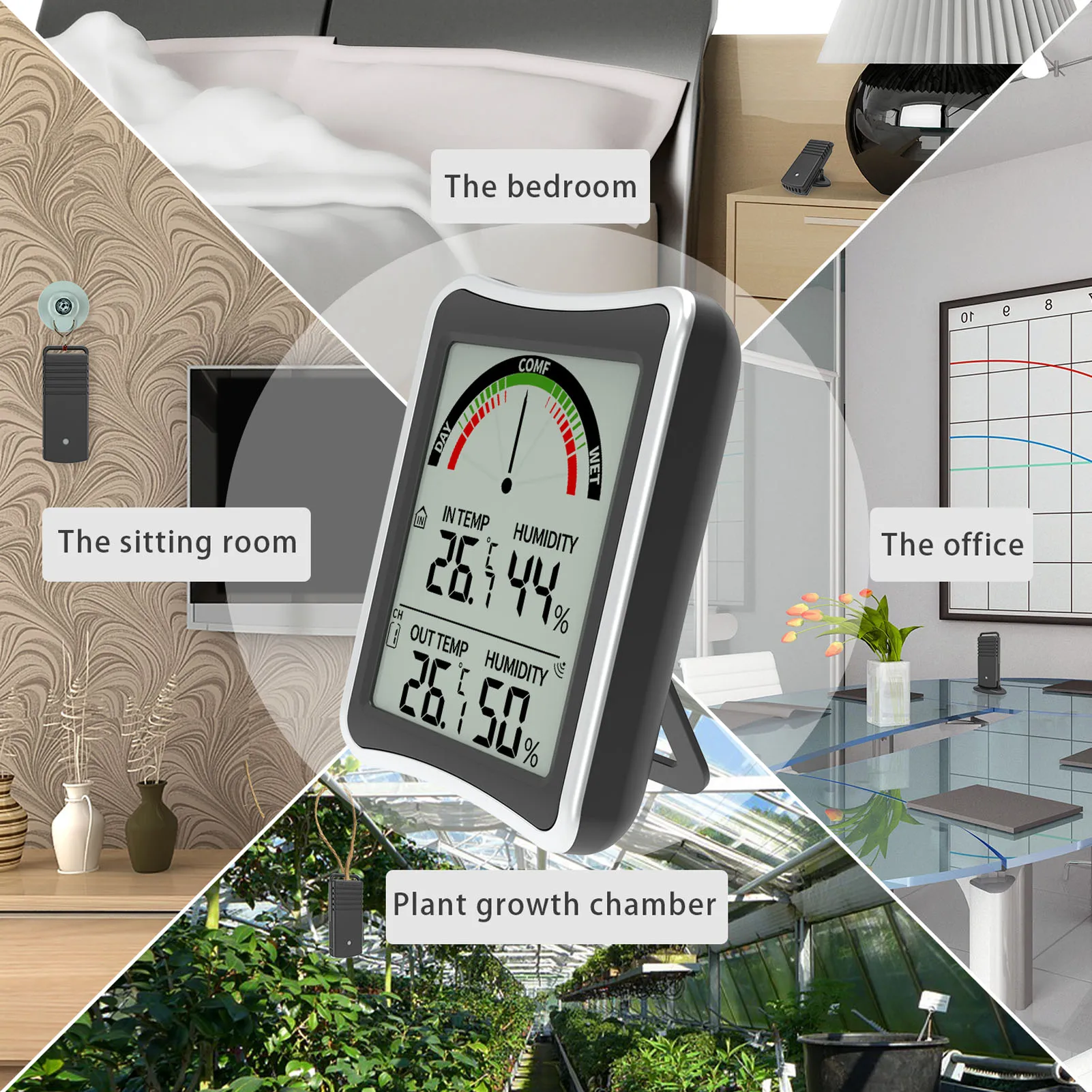 Indoor Outdoor Thermometers Wireless Thermometers Humidity Meter Hygrometer Electronic Remote Dual Channel Thermometers
Indoor Outdoor Thermometers Wireless Thermometers Humidity Meter Hygrometer Electronic Remote Dual Channel Thermometers