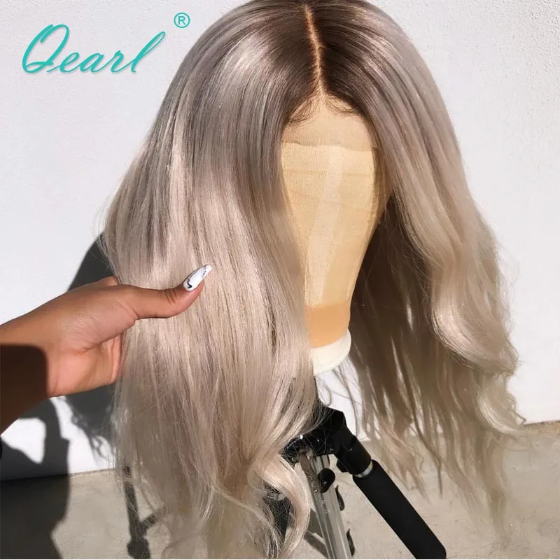 

Platinum Blonde 60# Ombre Colored Human Hair Lace Front Wig 13x4/13x6 Body Wave Remy Hair for Women Glueless 150% 180% Qearl