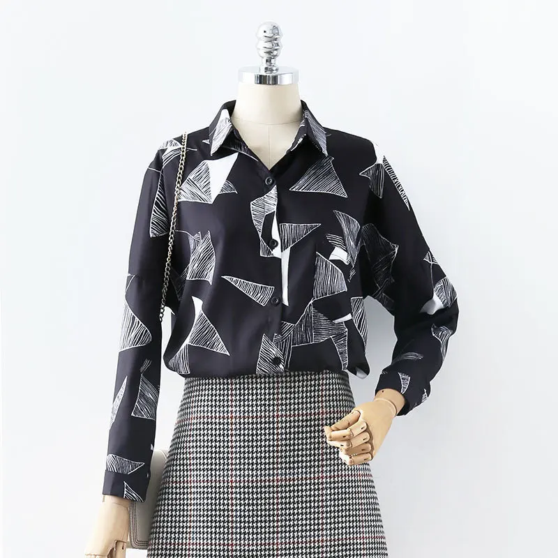 Womens Tops and Blouses Casual Shirts Office Ladies Long Sleeve Elegant New Fashion Print Chiffon Blouse Female Tunics Plus Size
Womens Tops and Blouses Casual Shirts Office Ladies Long Sleeve Elegant New Fashion Print Chiffon Blouse Female Tunics Plus Size