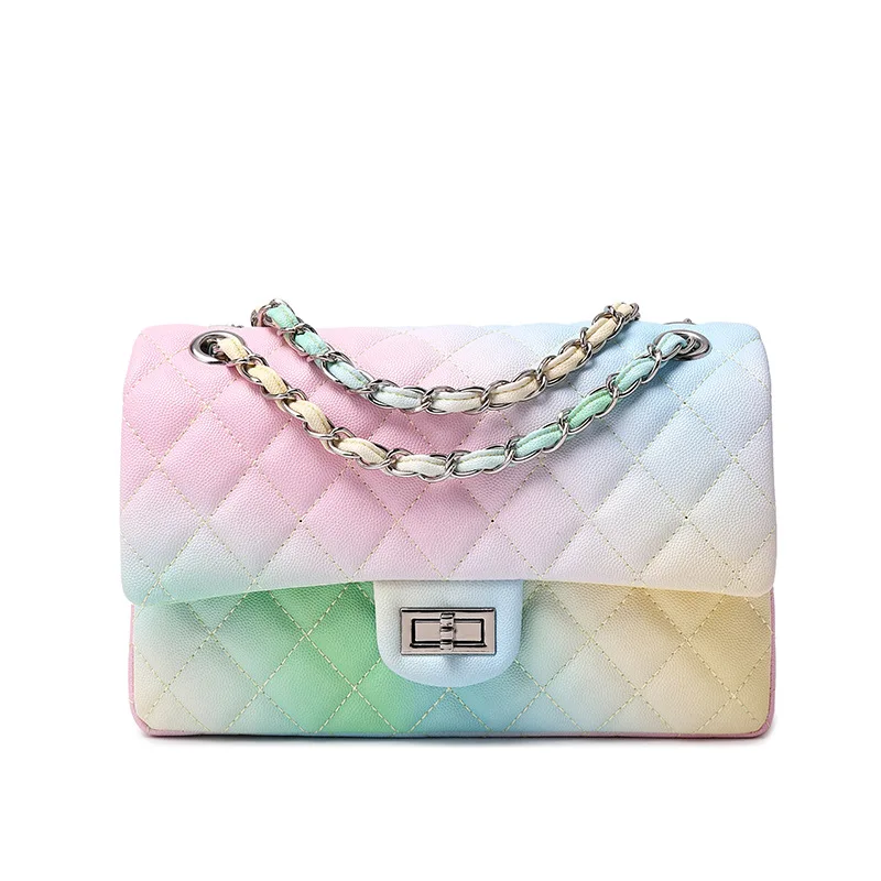 Genuine Leather Handbags 2021 New Fashion Real Cowhide All-match Fragrant Style Rhombic Chain Bag Gradient Shoulder Diagonal Bag
Genuine Leather Handbags 2021 New Fashion Real Cowhide All-match Fragrant Style Rhombic Chain Bag Gradient Shoulder Diagonal Bag