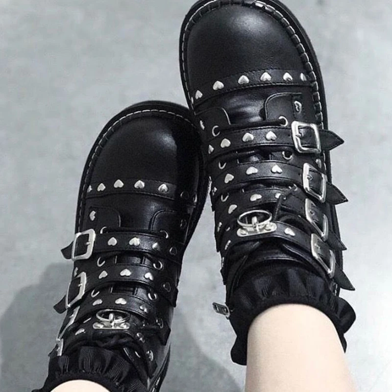 Women's Boots Platform Wedges Zipper Ladies Buckle Ankle Boots Solid Color Gothic Punk Cool High Heels New Shoes for Women 2021
Women's Boots Platform Wedges Zipper Ladies Buckle Ankle Boots Solid Color Gothic Punk Cool High Heels New Shoes for Women 2021