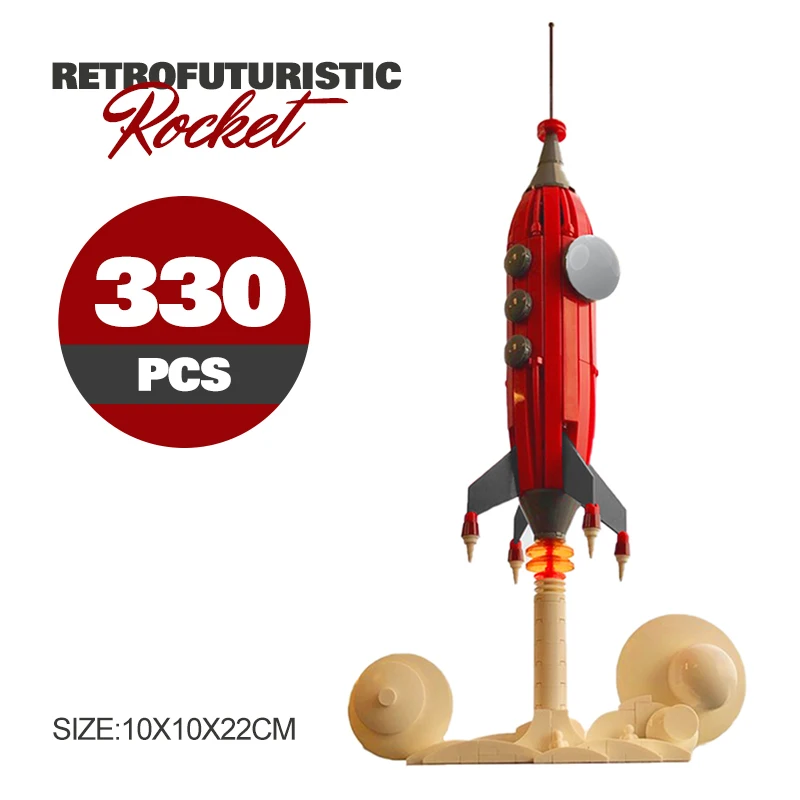 MOC Technical Retrofuturistic Spaceship Rocket Technical Building Block Educational Toy Boy Child Holiday Gift
MOC Technical Retrofuturistic Spaceship Rocket Technical Building Block Educational Toy Boy Child Holiday Gift