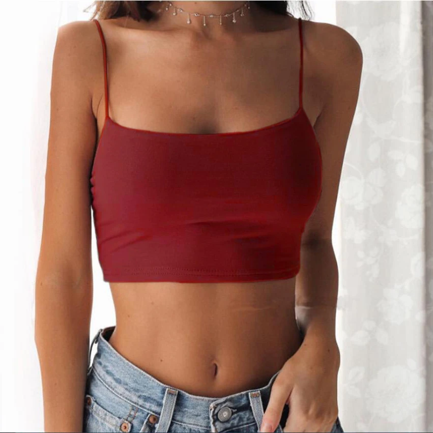 Casual Tank Top Solid Halter Crop Tops Women Summer Camis Backless Camisole Fashion Tube Top Female Sleeveless Cropped Vest
Casual Tank Top Solid Halter Crop Tops Women Summer Camis Backless Camisole Fashion Tube Top Female Sleeveless Cropped Vest