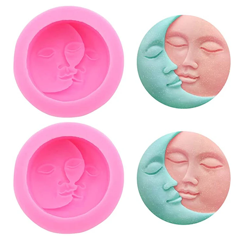 Silicone Soap Molds Sun And Moon Face Silicone Molds for Soap Making DIY Handmade Bath Bomb Lotion Bar Polymer Clay Wax Crayon
Silicone Soap Molds Sun And Moon Face Silicone Molds for Soap Making DIY Handmade Bath Bomb Lotion Bar Polymer Clay Wax Crayon
