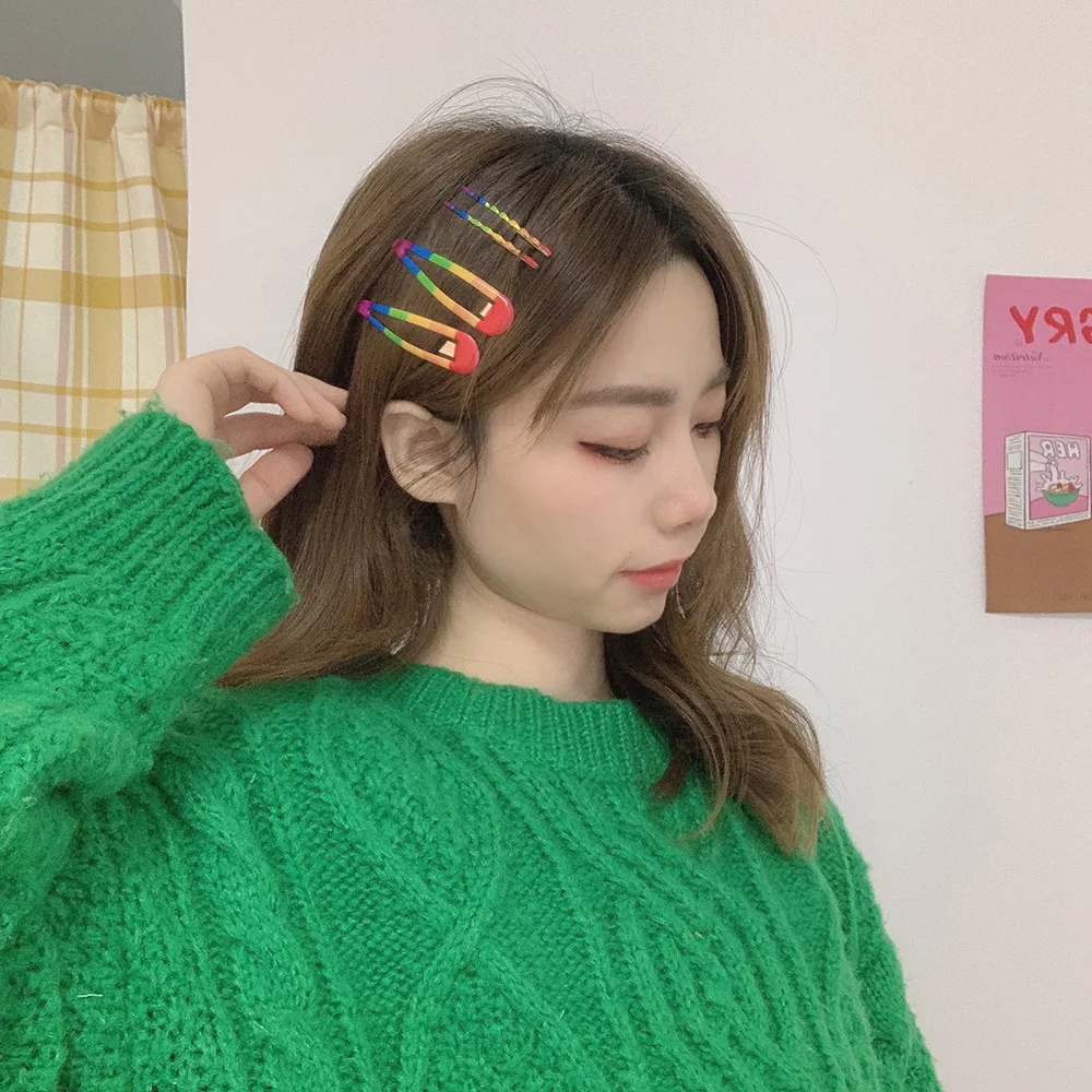 4pcs/set Women Girls Cute Waterdrop Shape Hairpins Sweet Rainbow Color Hair Clips Barrettes Slid Clip Fashion Hair Accessories
4pcs/set Women Girls Cute Waterdrop Shape Hairpins Sweet Rainbow Color Hair Clips Barrettes Slid Clip Fashion Hair Accessories