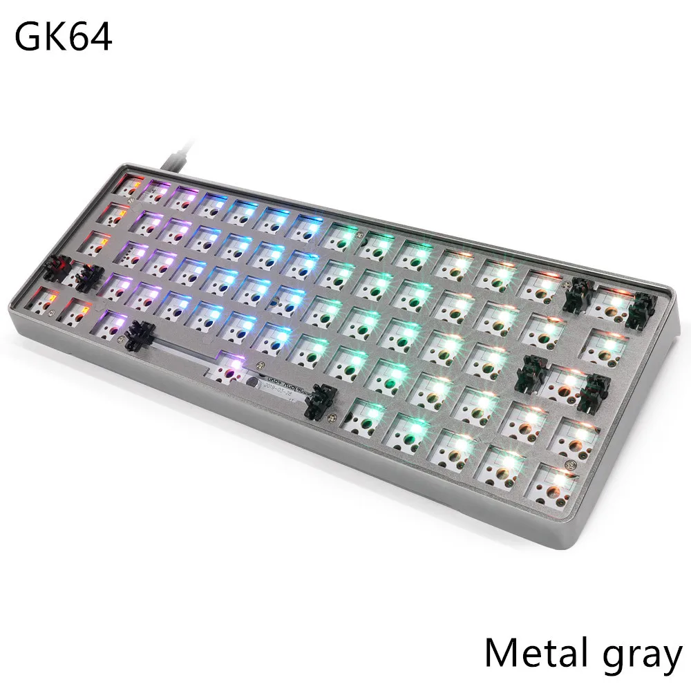 GK64 механическая клавиатура комплект без сварки RGB Tyce-c GH60 Gateron Cherry MX | Компьютеры и
