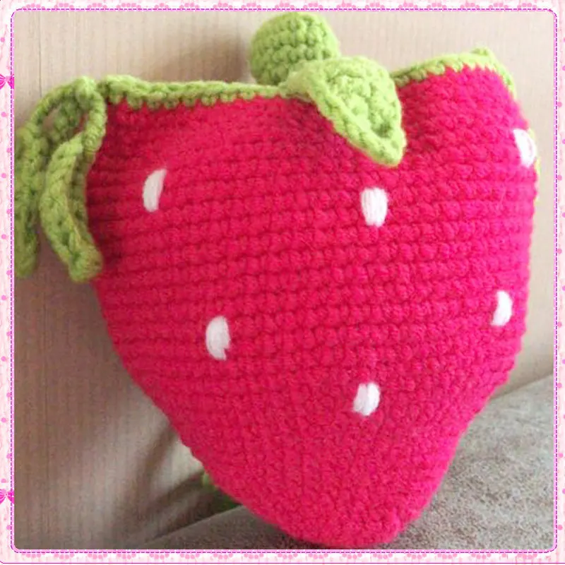 Knitting snack bag strawberry Bag Messenger Bag children's backpack lovely fruit bag hand crochet bag
Knitting snack bag strawberry Bag Messenger Bag children's backpack lovely fruit bag hand crochet bag