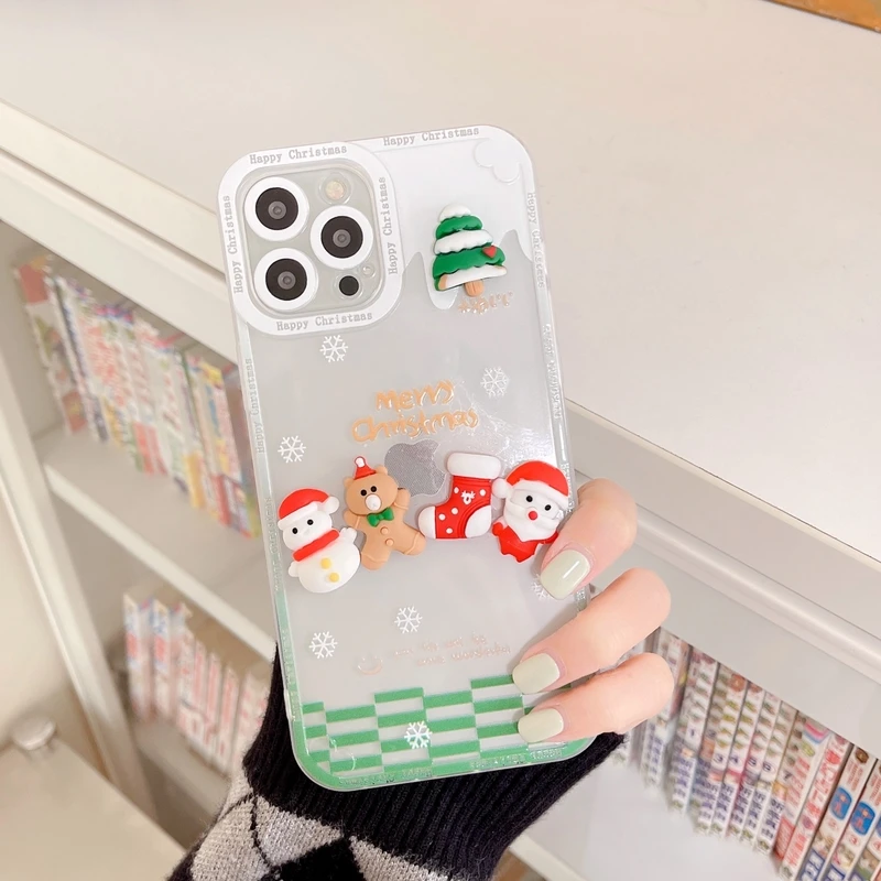 3D Cute Merry Christmas Santa Tree Girl Gift Phone Case For iPhone 13 12 11 Pro Xs Max X Xr 7 8 Plus Case Transparent Soft Cover
3D Cute Merry Christmas Santa Tree Girl Gift Phone Case For iPhone 13 12 11 Pro Xs Max X Xr 7 8 Plus Case Transparent Soft Cover