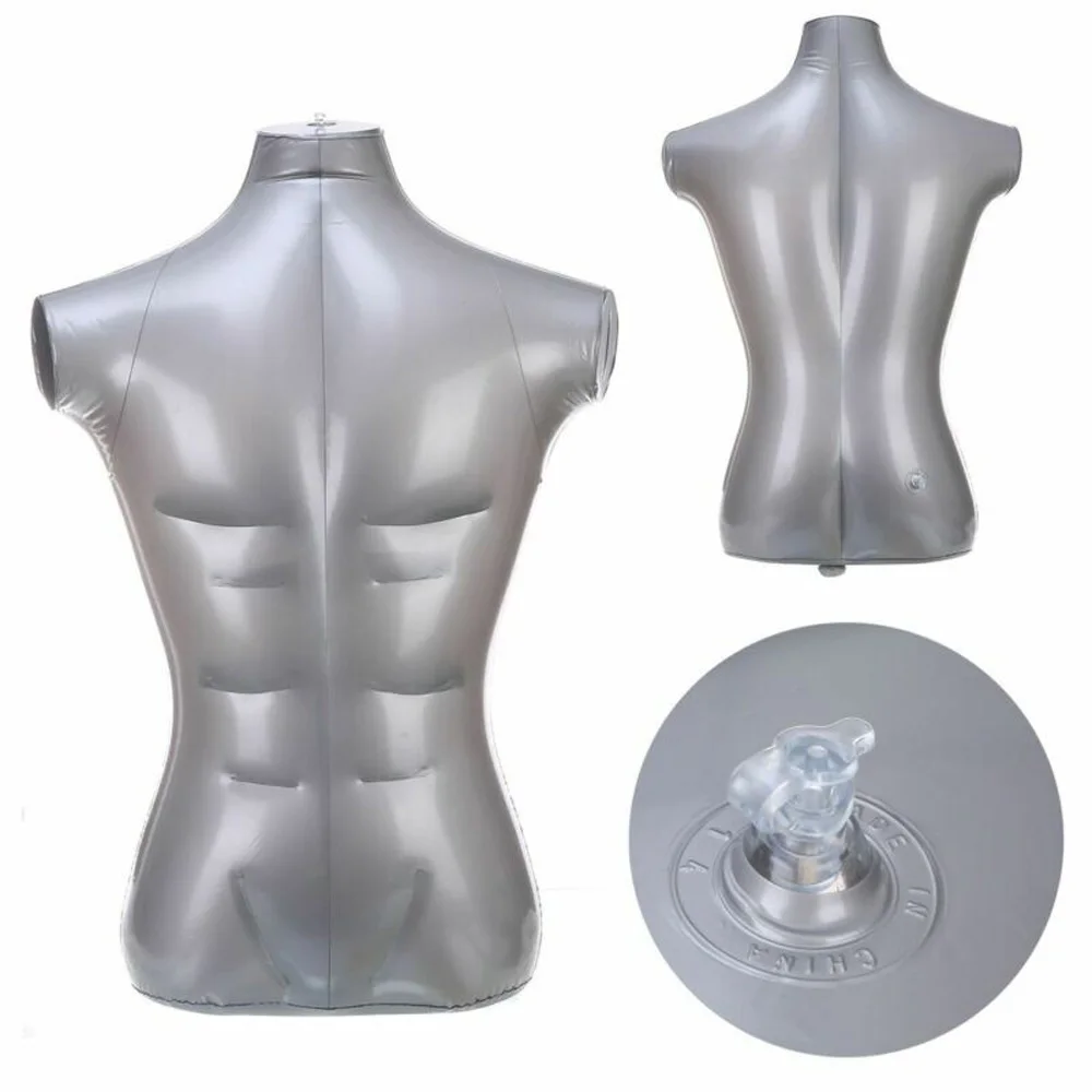 Model PVC Plastic Male Inflatable Torso Form Mannequin Model Silver Shop Display New Arrival Models Storage Model Dummy Torso
Model PVC Plastic Male Inflatable Torso Form Mannequin Model Silver Shop Display New Arrival Models Storage Model Dummy Torso