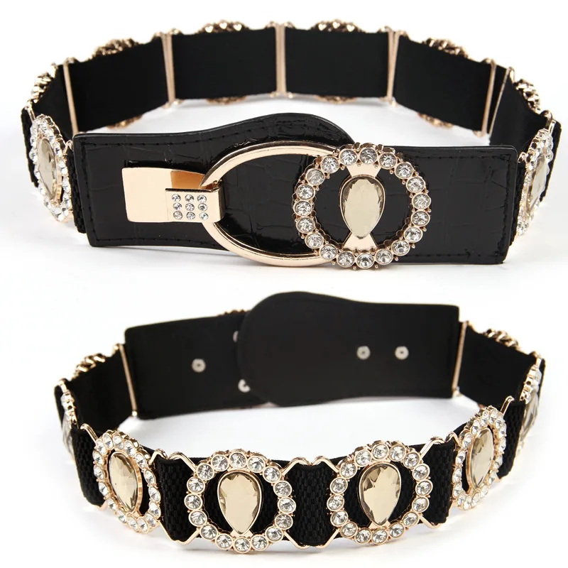 New ladies elastic waistband handmade rhinestone belt fashion women's accessories, the best wedding party jewelry
New ladies elastic waistband handmade rhinestone belt fashion women's accessories, the best wedding party jewelry