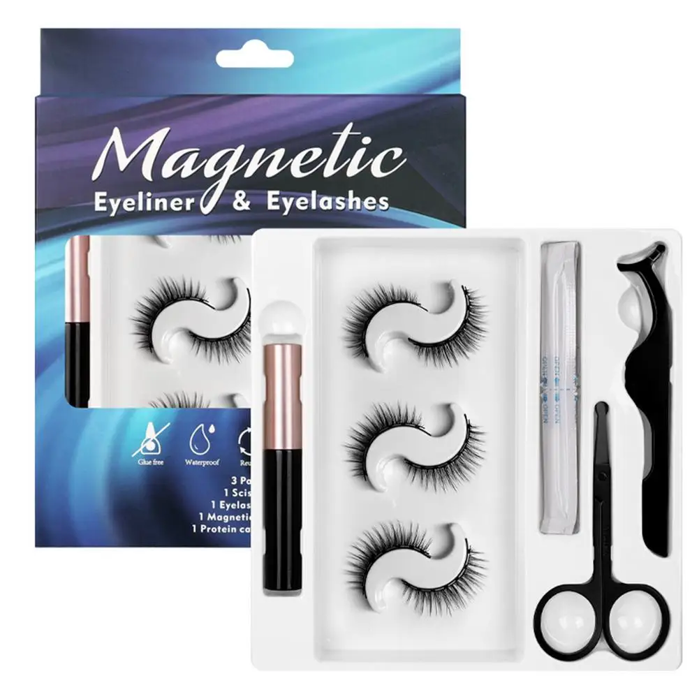 Magnet False Eyelashes 3 Pairs Self-adhesive Eyeliner Set Thick Magnetic Eyelashes Set Waterproof Magnetic Eyeliner
Magnet False Eyelashes 3 Pairs Self-adhesive Eyeliner Set Thick Magnetic Eyelashes Set Waterproof Magnetic Eyeliner