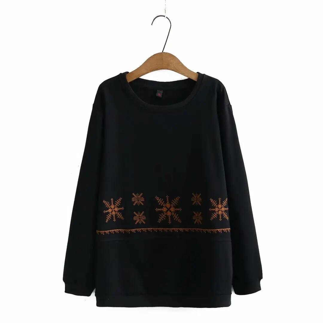 Plus size O-Neck embroidery patchwork Women's Sweatshirts 2021 fashion spring autum pullover Woman clothes black red Khaki
Plus size O-Neck embroidery patchwork Women's Sweatshirts 2021 fashion spring autum pullover Woman clothes black red Khaki
