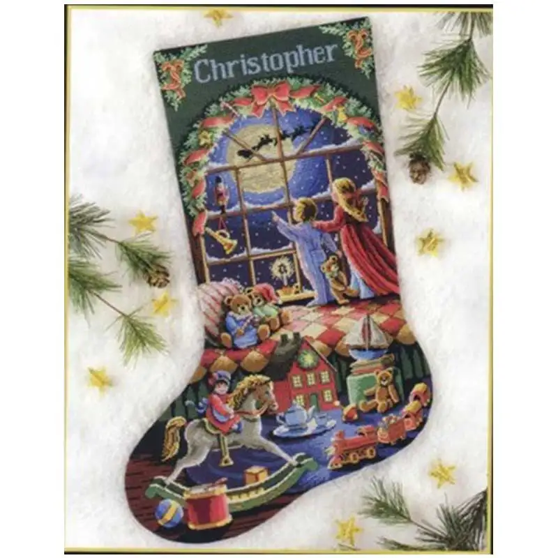 

Рождественские носки шаблоны считает 11CT 14CT DIY наборы для вышивки крестиком китайские наборы для вышивки крестиком вышивка