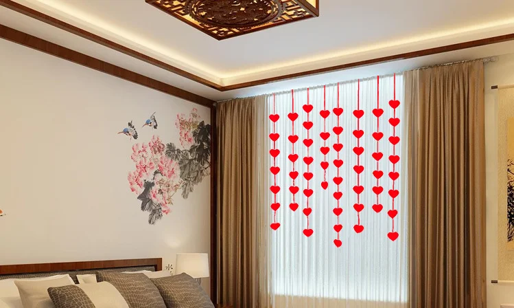 5sets(80pcs) 2 Size Heart Garland With 3m Rope Charm DIY Curtain Felt Non-woven For Home Wedding Party Valentine Decoration
5sets(80pcs) 2 Size Heart Garland With 3m Rope Charm DIY Curtain Felt Non-woven For Home Wedding Party Valentine Decoration
