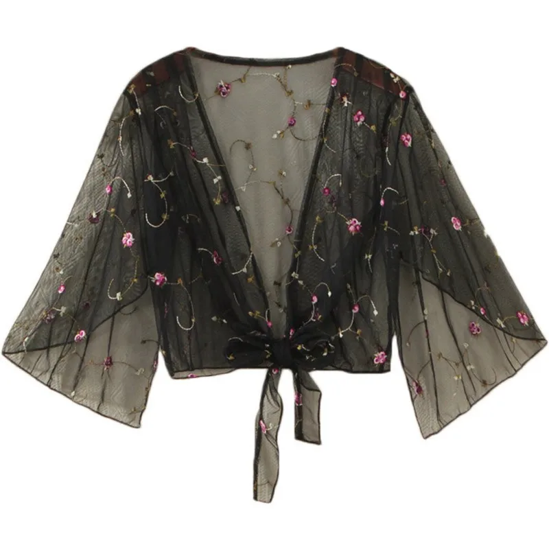Ladies Jackets Summer Floral White Mesh Bikini Cardigan Coat Fashion Sexy Short Top Women Beach Swimsuit Vestidos Jacket Coats
Ladies Jackets Summer Floral White Mesh Bikini Cardigan Coat Fashion Sexy Short Top Women Beach Swimsuit Vestidos Jacket Coats