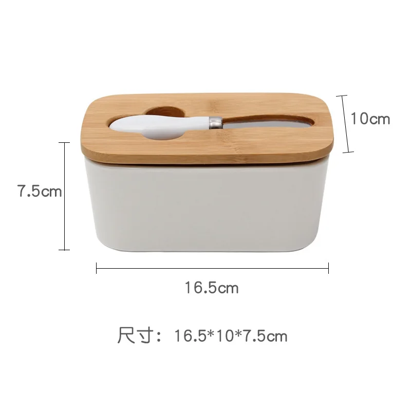 3-color bamboo cover with ceramic knife butter box, kitchen organizer, refrigerator storage sealed can, rectangular storage box
3-color bamboo cover with ceramic knife butter box, kitchen organizer, refrigerator storage sealed can, rectangular storage box