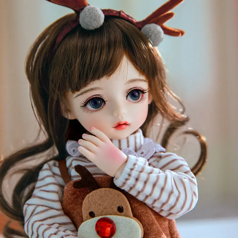A Full Set of 1/6 BJD Doll 30cm Mini Girl + Changeable Eyes + Wig + Costume Set Silicone Fashion Doll Movie & TV Cartoon Girls
A Full Set of 1/6 BJD Doll 30cm Mini Girl + Changeable Eyes + Wig + Costume Set Silicone Fashion Doll Movie & TV Cartoon Girls