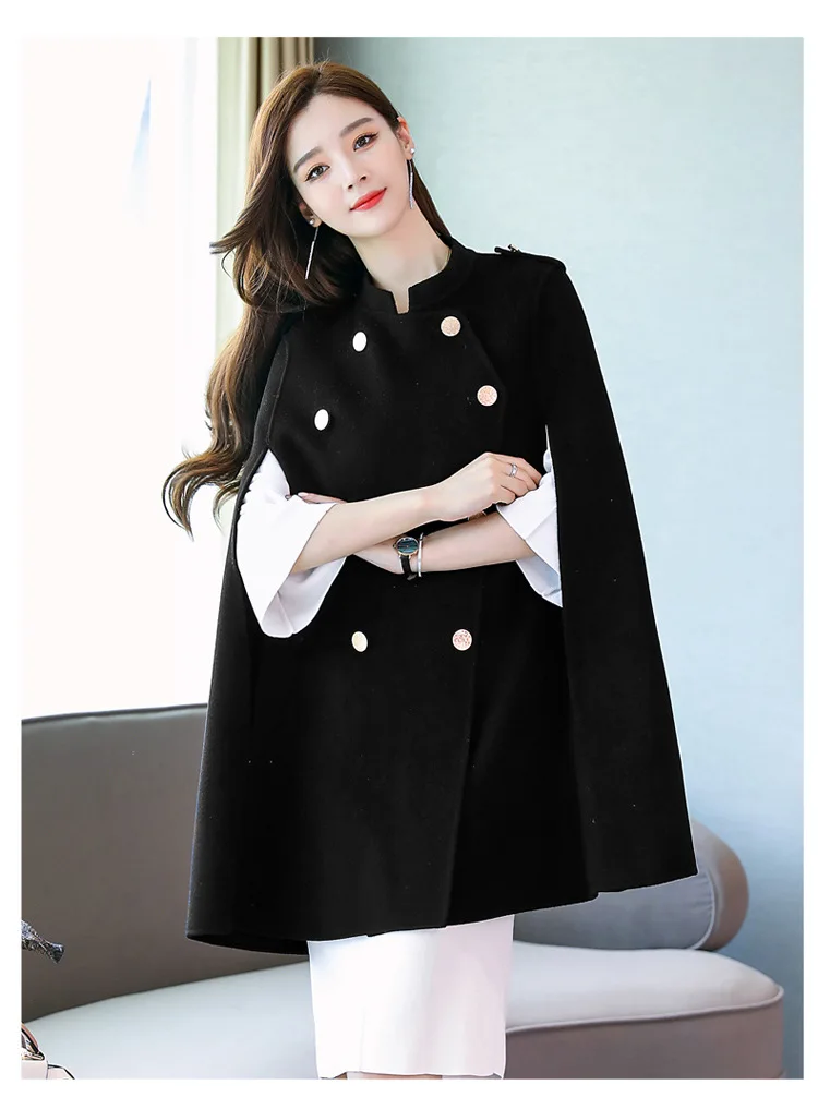 2021 women's Shawl cape coat women's double-row buckle medium-length British cape coat shawl cardiganponchos capes hooded cloak
2021 women's Shawl cape coat women's double-row buckle medium-length British cape coat shawl cardiganponchos capes hooded cloak