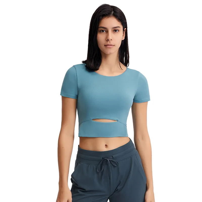 The new summer slimming show thin belt chest mat yoga T-shirt female fashion wear running sports fitness clothes
The new summer slimming show thin belt chest mat yoga T-shirt female fashion wear running sports fitness clothes
